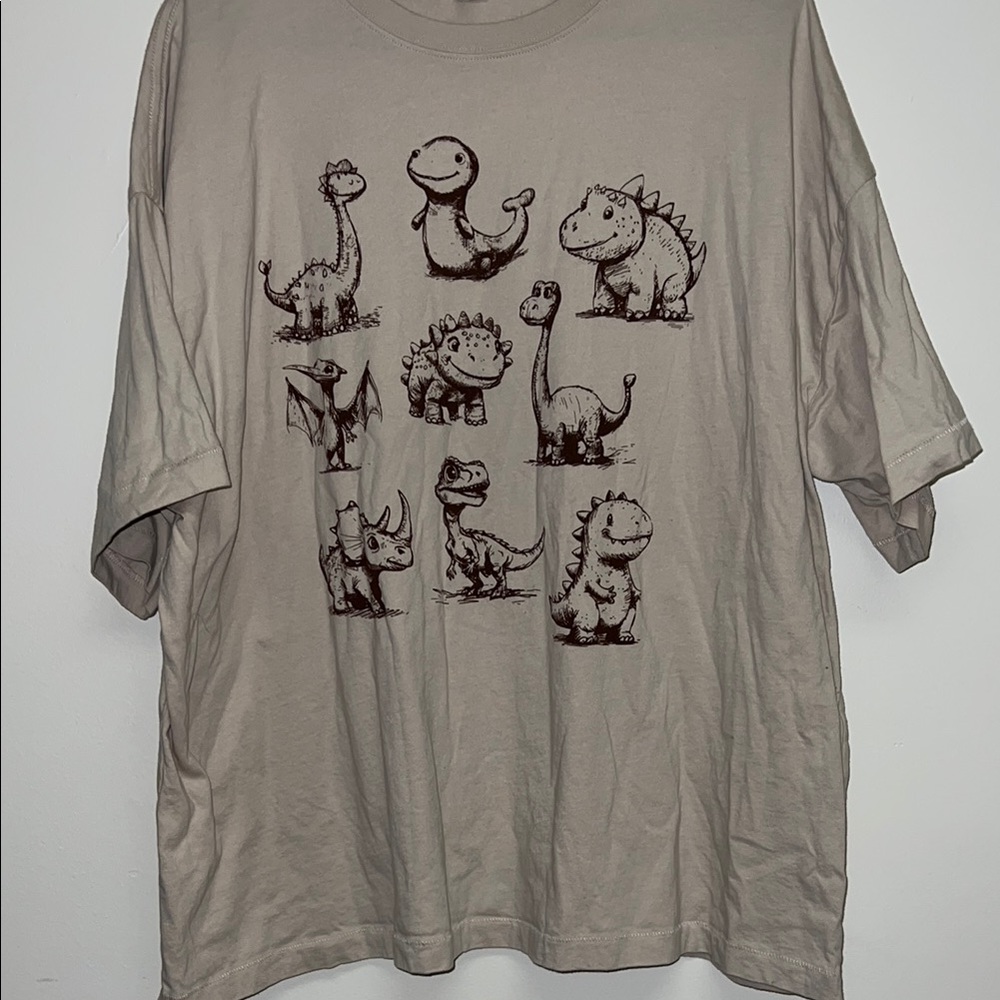 Women’s Dinosaur Graphic T-Shirt - Tan